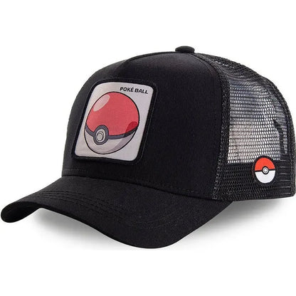 Pokemon High Quality Embroidery Baseball Cap Pikachu Gengar Snorlax Psyduck Anime Adjustable Breathable Mesh Hat Cosplay Gifts