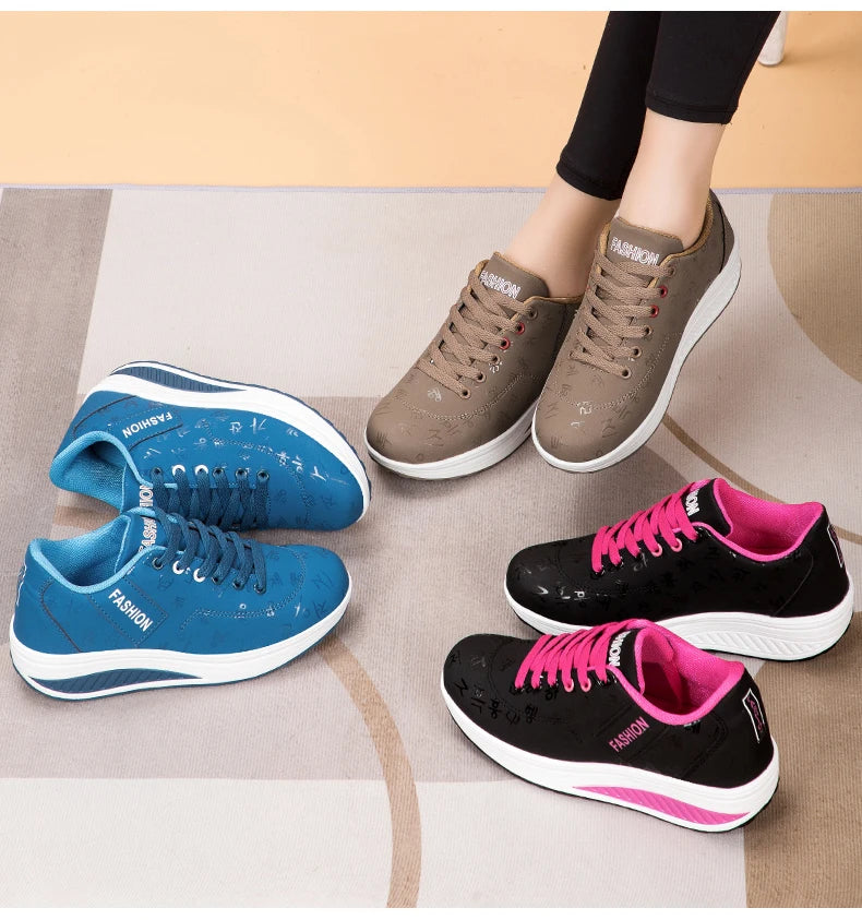 Women’s Sneakers Fashion Women’s Vulcanized Shoes High-Quality Flats Shoes for Women Walking Platform Plus Size Zapatillas Mujer