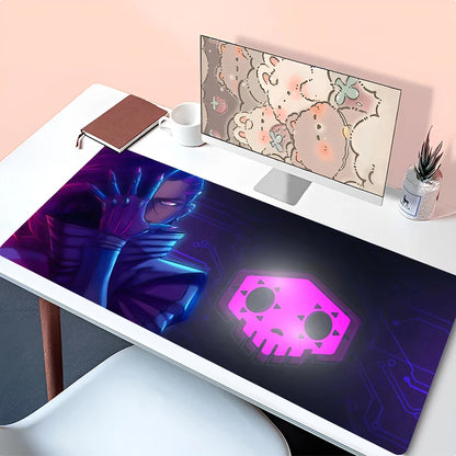 Tappetino per mouse laptop anime, accessorio da ufficio, tappetino per tastiera PC, sottobicchiere in gomma, tappetino mouse morbido grande Overwatch Sombra per scrivania