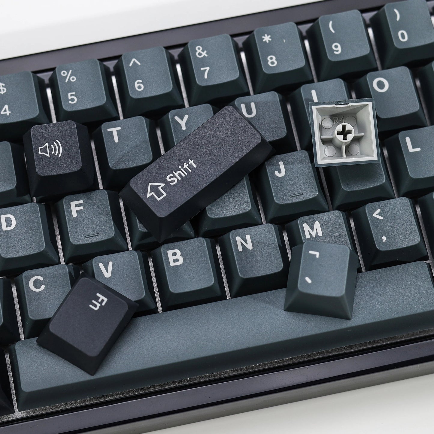 KBDiy 174 teclas/set teclas PBT GMK Apollo Double Shot minimalistas perfil ISO Cherry para teclado mecánico gaming, compatibles con MX