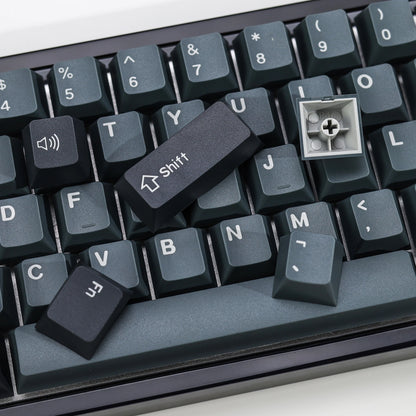 KBDiy 174 teclas/set teclas PBT GMK Apollo Double Shot minimalistas perfil ISO Cherry para teclado mecánico gaming, compatibles con MX