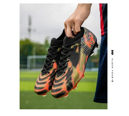 Nouvelles chaussures de football pour hommes, crampons antidérapants, chaussures de sport d'extérieur, chaussures de football ultralégères FG, crampons longs, baskets de match