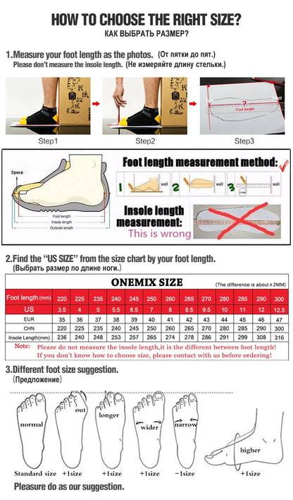 ONEMIX 2025 Chinese Sports Shoes New Shock-absorbent Men Running Shoes Non-slip Breathable Lightweight Outdoor Women Sneaker