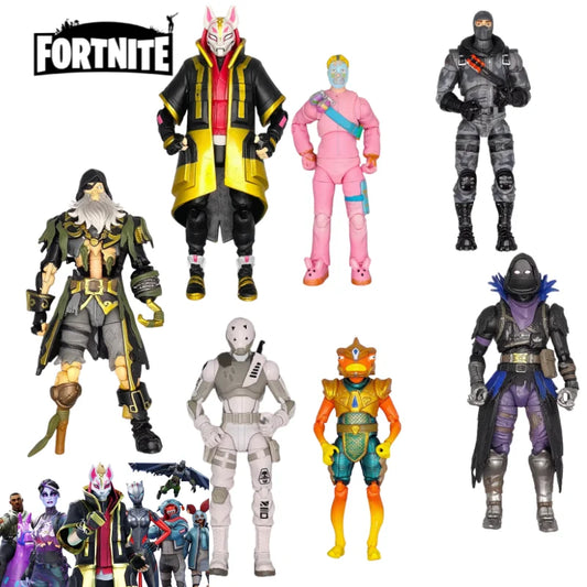 New Fortnite Trooper Sky Fox Raven Black8 Game Character Cartoon Articulated Action Figure Model Cool Decorative Ornament Toy