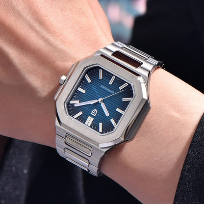 Reloj de lujo cuadrado de cuarzo PAGANI DESIGN 2026 para hombre, cristal de zafiro AR, movimiento japonés, luminoso, acero 316L completo