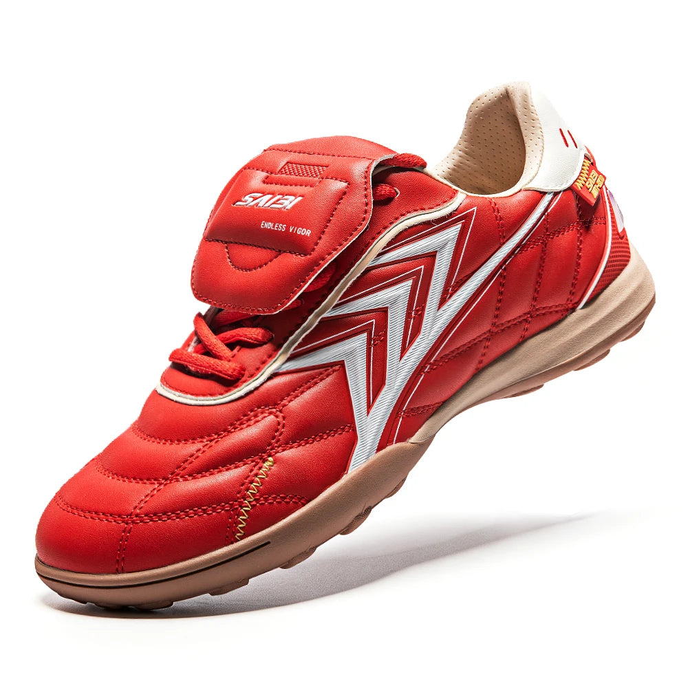 Chaussures de football TF pour adultes, semelle extérieure en caoutchouc flexible, tige en PU souple, chaussures pratiques pour l'entraînement quotidien de football.