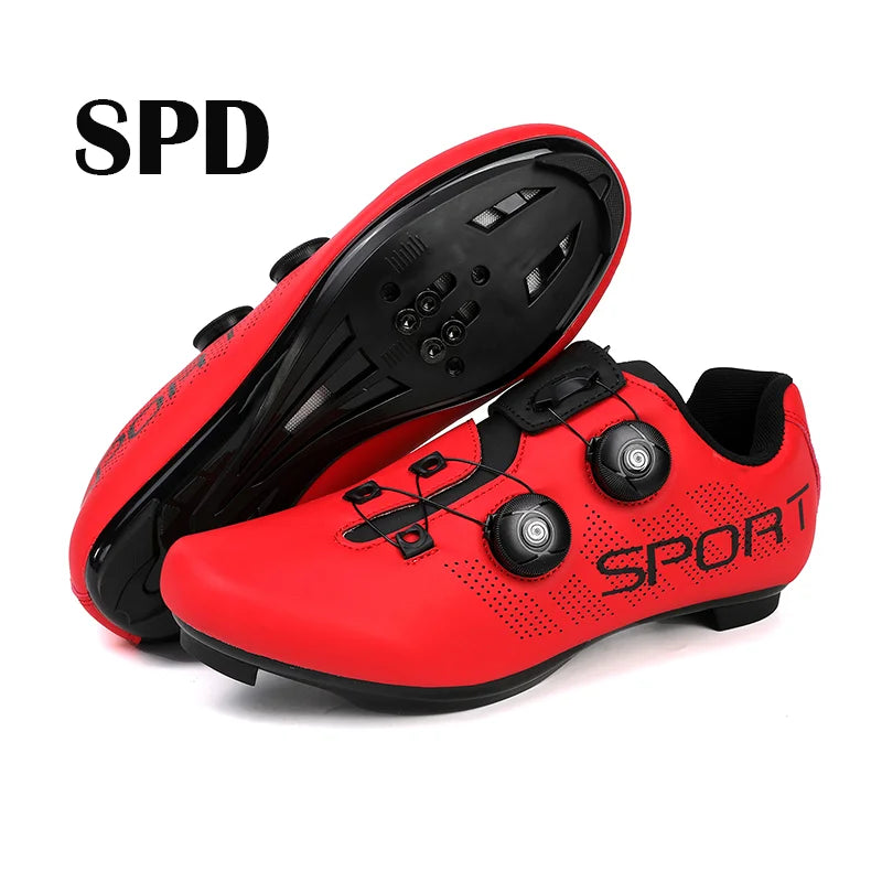 Zapatillas de ciclismo ultraligeras, transpirables y ligeras, con suelas rígidas compatibles con SPD para entrenamiento y competición en bicicleta de carretera y montaña