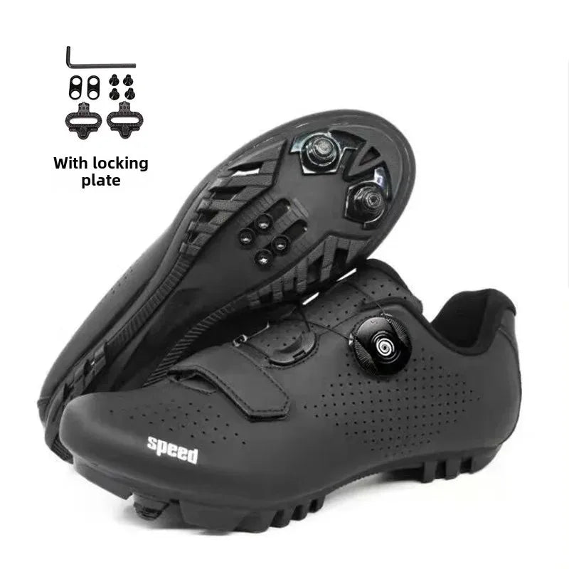 Unisex Road And Mountain Bike Lock Shoes Outdoor Pedal Assisted Bicycle Riding Shoes Cross-Border New Model Sports Entertainment