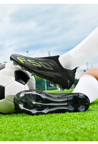 New Men Football Boots Match Grass Cleats High-quality Soccer Shoes Futsal Sneakers Non-Slip Indoor Hot-selling High-top Outdoor