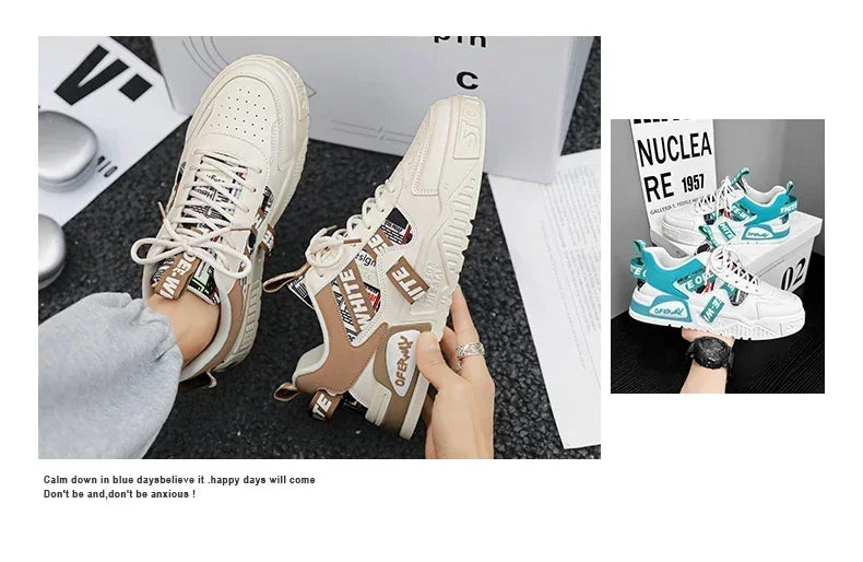 New Skateboard Men's Shoes Summer Sneakers Leather Casual Fashion Outdoor Running Sports Hiking Tennis Platform Designer Luxury