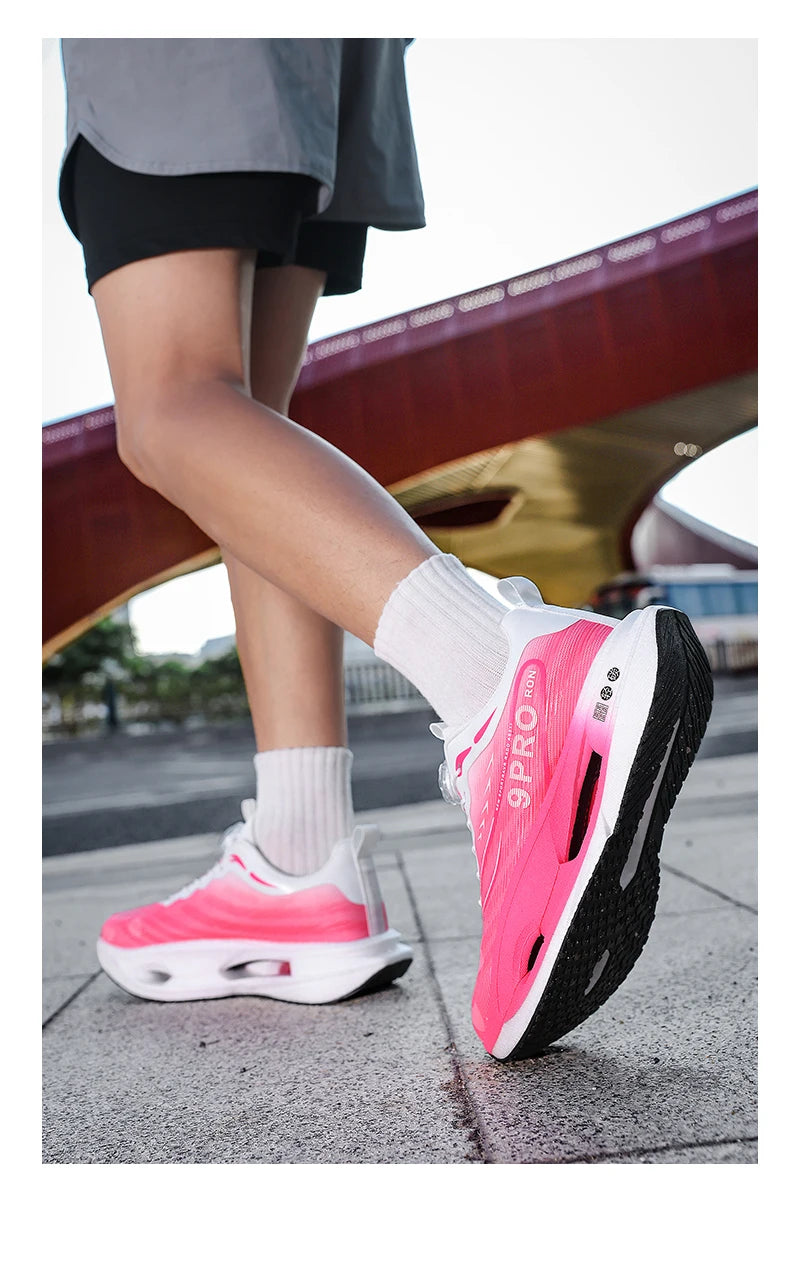Zapatillas de running para hombre y mujer, transpirables, deportivas de competición, con amortiguación de carbono, ligeras, para jogging y entrenamiento masculino