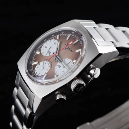 Sugess S419 Series 37mm Original Swanneck Movement Chronograph Master Mens Watch Mechanical Wristwatch Dome Sapphire Crystal New