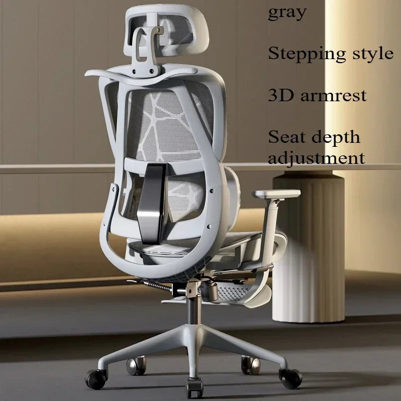 Ergonomic Gaming Chair with 3D Headrest, Adjustable Armrests, Lumbar Support, Reclining Computer Desk Chair with Footrest for Office & Gaming