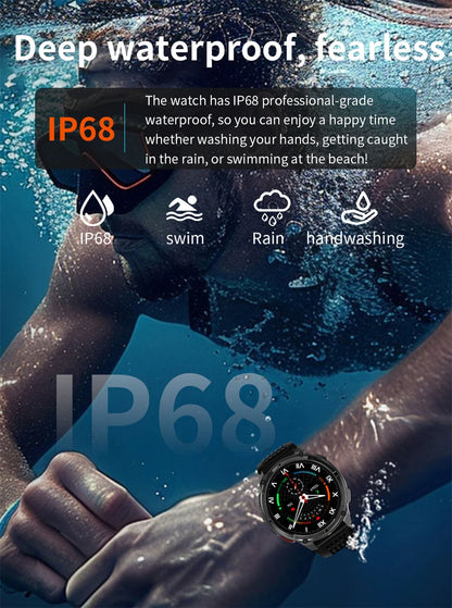 New Original 1100mAh Battery Men Smart Watch Outdoor GPS 10ATM Waterproof Bluetooth Call Sport Smartwatch For Android IOS Phones
