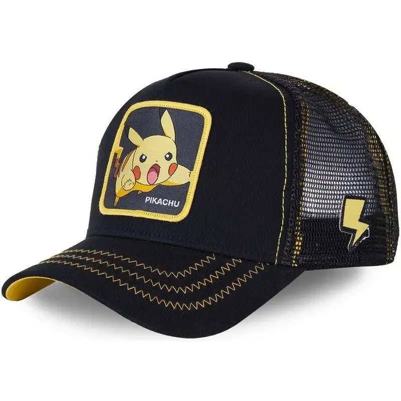 Pokemon High Quality Embroidery Baseball Cap Pikachu Gengar Snorlax Psyduck Anime Adjustable Breathable Mesh Hat Cosplay Gifts