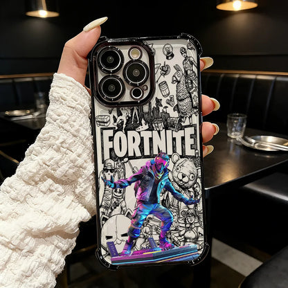Custodia per telefono placcata del popolare gioco FortniteS per Samsung A37 A57 A07 A36 A16 A35 A55 A25 A26 A05s A15 A54 A34 A24 A14 A05 A04 4G 5G