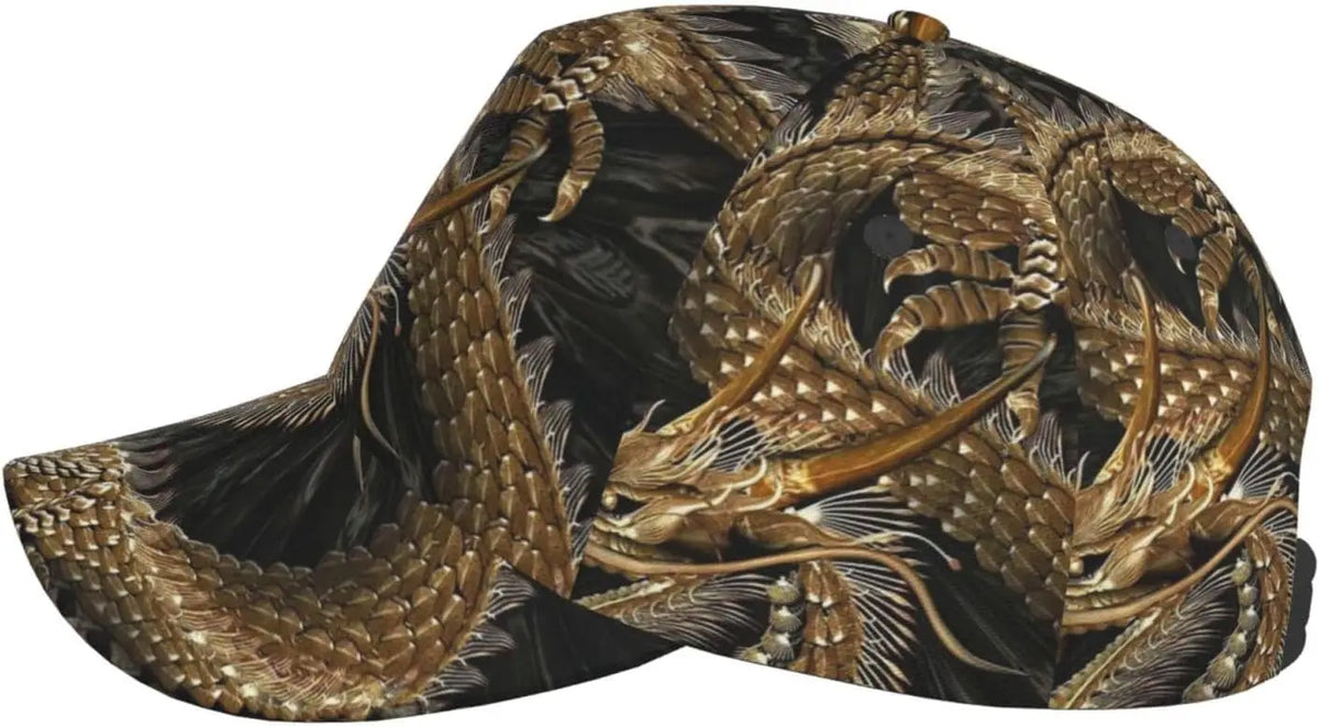 Casquette Snapback Dragon - Casquettes de baseball pour hommes - Casquette de soleil pour hommes - Casquette Trucker ajustable et tendance pour femmes et hommes