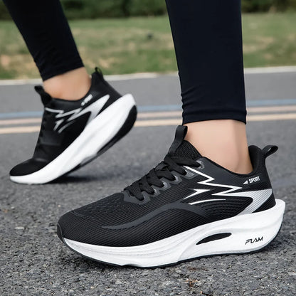 Zapatillas de running nuevas con placa de carbono para maratón, deportivas para hombre, transpirables y ligeras, zapatillas deportivas cómodas antideslizantes para mujer, estilo casual