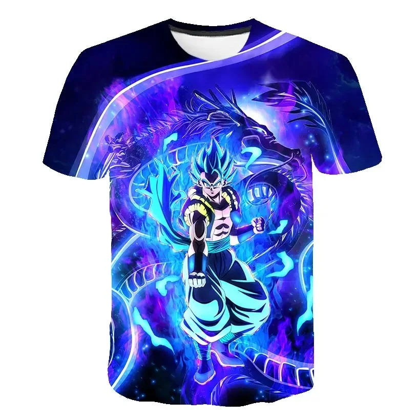 T-shirts pour hommes T-shirt Dragon Ball Z Vêtements pour garçons Vêtements pour enfants T-shirt d'été à manches courtes pour enfants T-shirt à motif de dessin animé pour bébés garçons