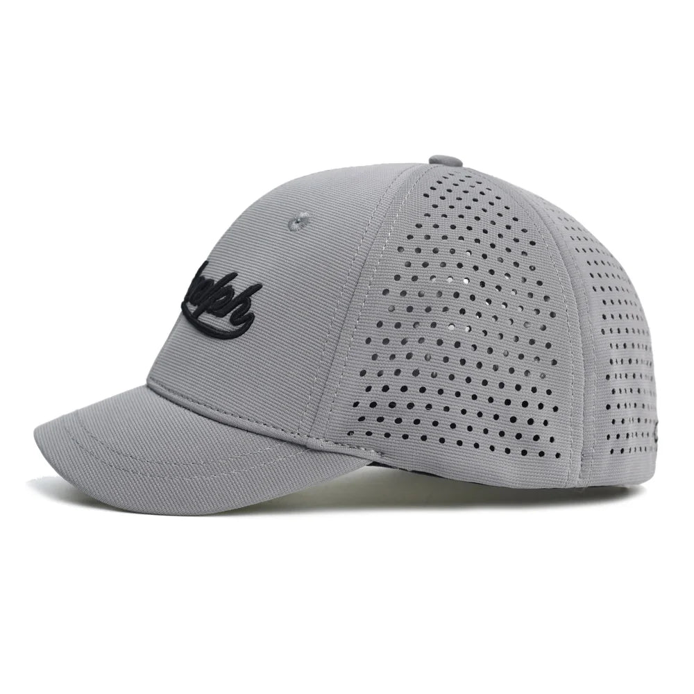 Mesh Short Brim Back Closed Baseball Cap Men Women Breathable Snapback Hats Fitted Dad Hat Adjustable Solid Trucker Style