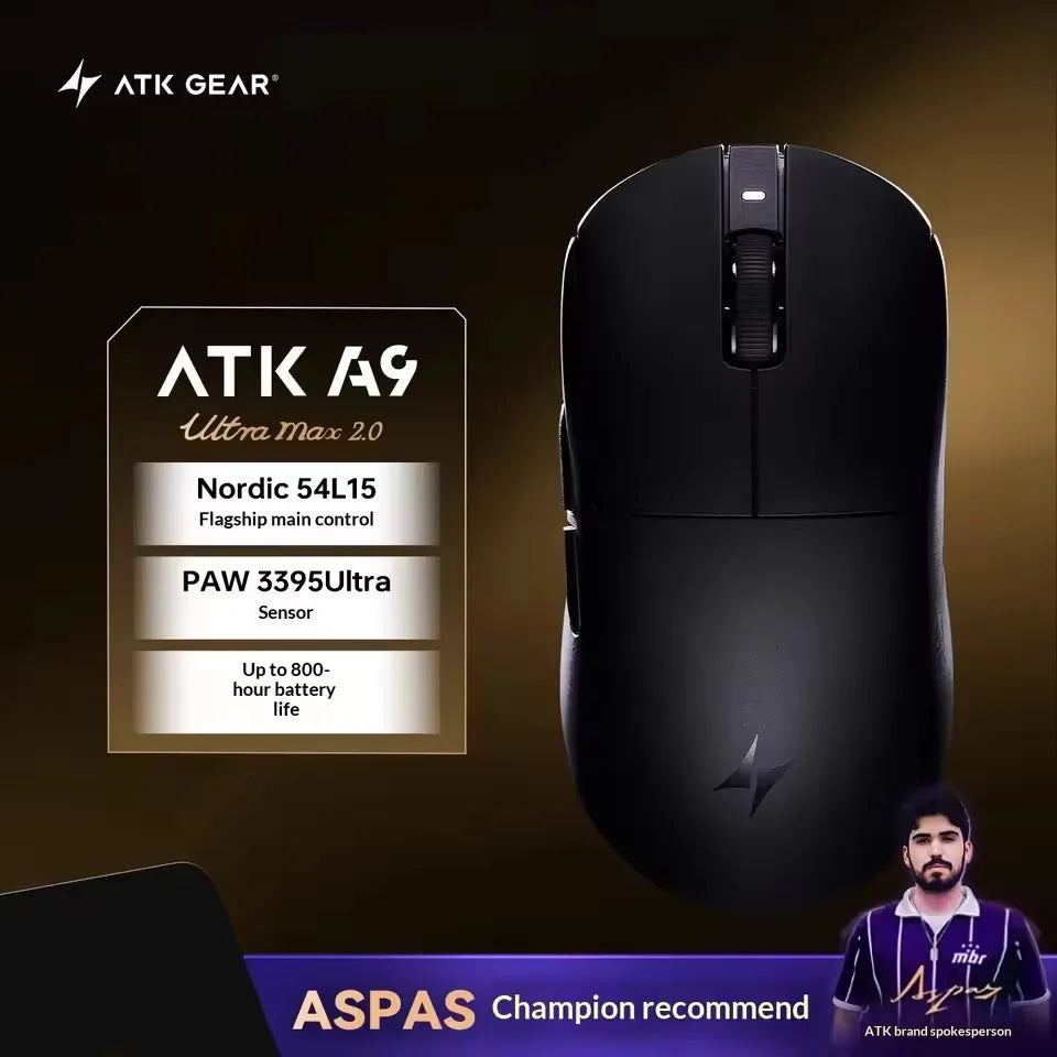 ATK Dragonfly A9 SE Plus Pro Max Ultra Wireless Gaming Mouse NearLink Ultra-lightweight Tri-mode Dual 8K Ergonomic E-sports Mice