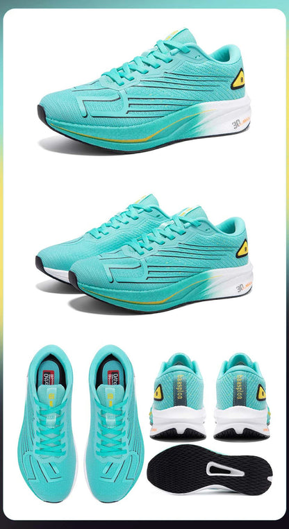 Baasploa Scarpe da running professionali da uomo, leggere e traspiranti, scarpe sportive da jogging da donna con piastra in carbonio, sneakers antiscivolo