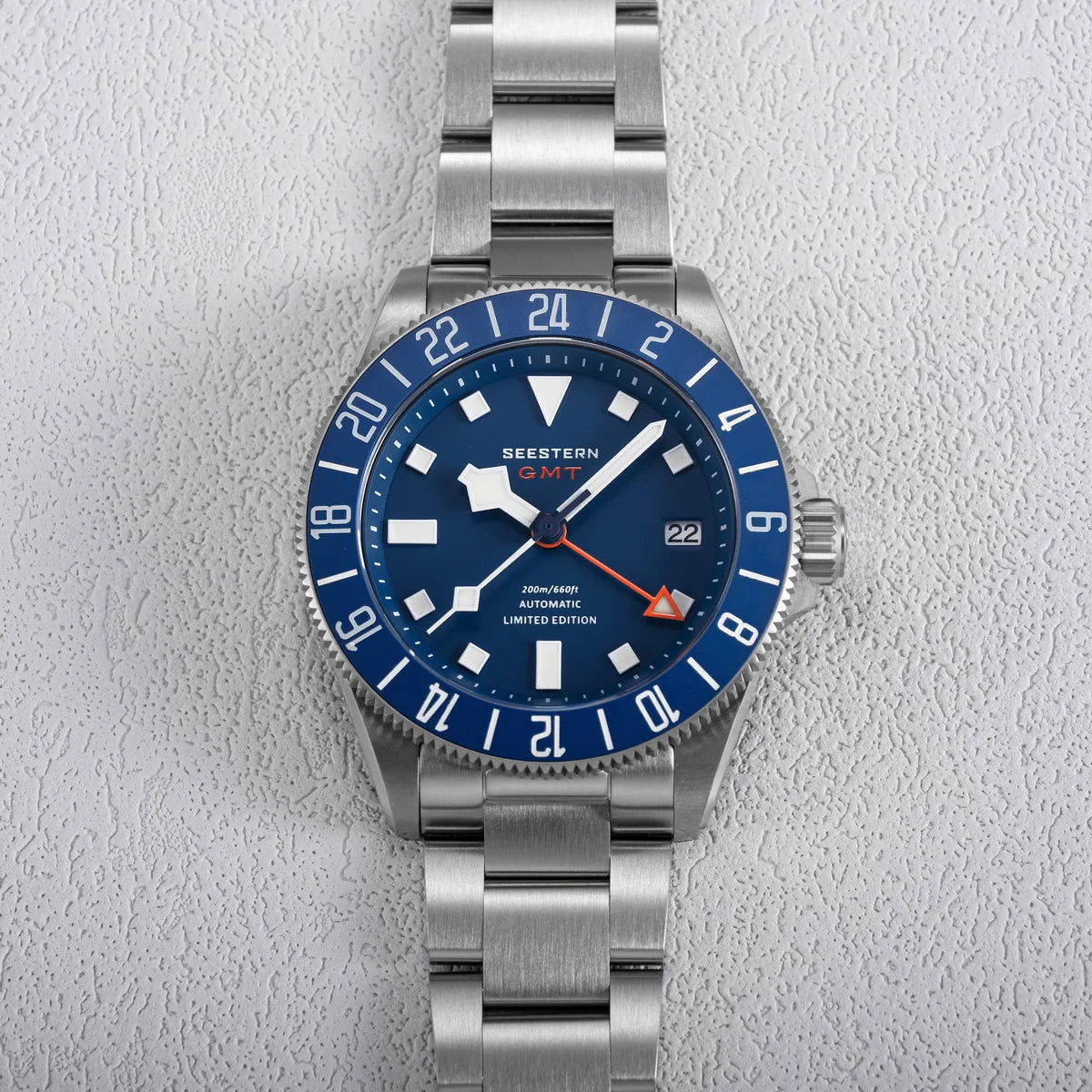 SEESTERN Titanium Diver Men of Watch GMT Automatic Mechanical Wristwatch NH34 Movement Sapphire Crystal 200M Waterproof Lume New