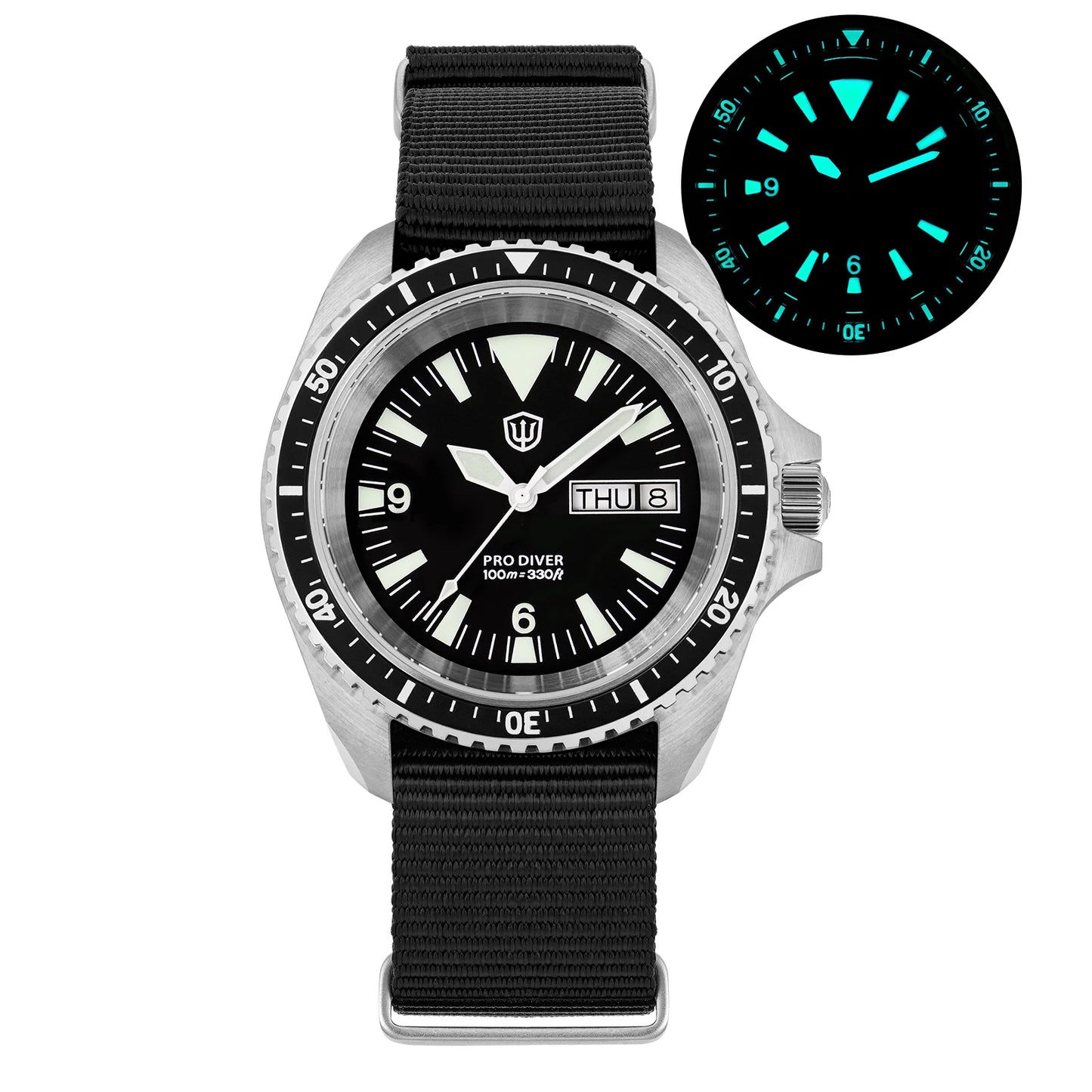 Orologio di lusso da uomo Watchdives WD1980 V3 con movimento al quarzo VH31 Sweep Seconds, vetro zaffiro con rivestimento AR e impermeabilità 10Bar