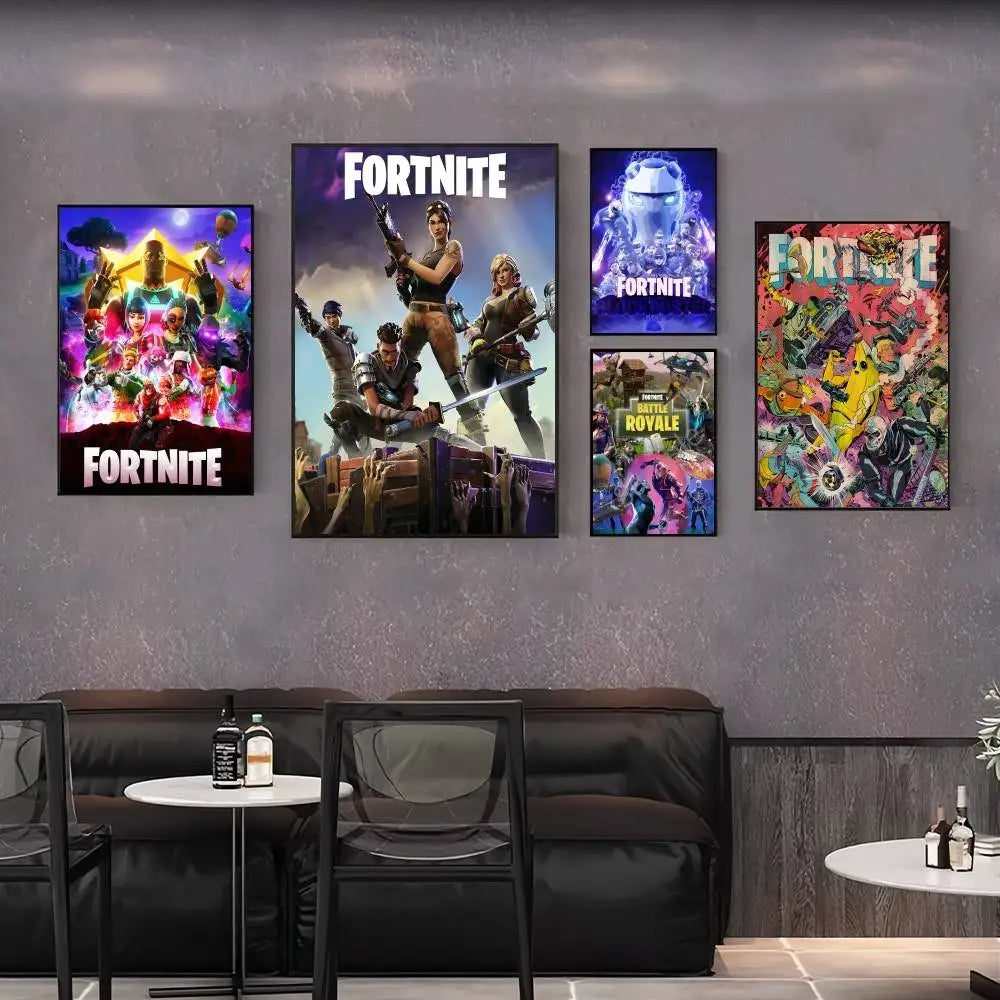 Poster a sorpresa Game F-Fortnite per la casa, quadro decorativo da parete per studio e soggiorno