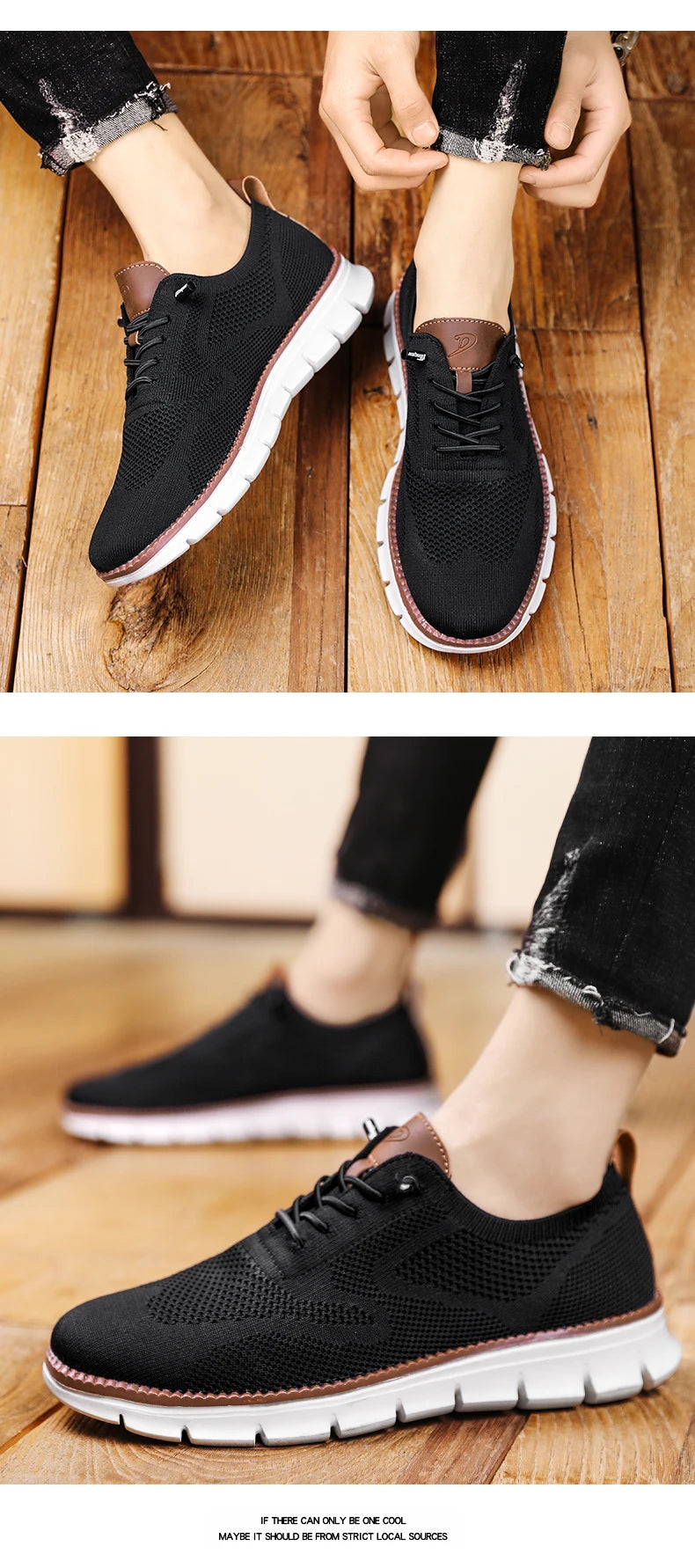 New men's large-sized casual shoes - Fly-Weave mesh breathable sports shoes, lightweight and slip-resistant men's shoes