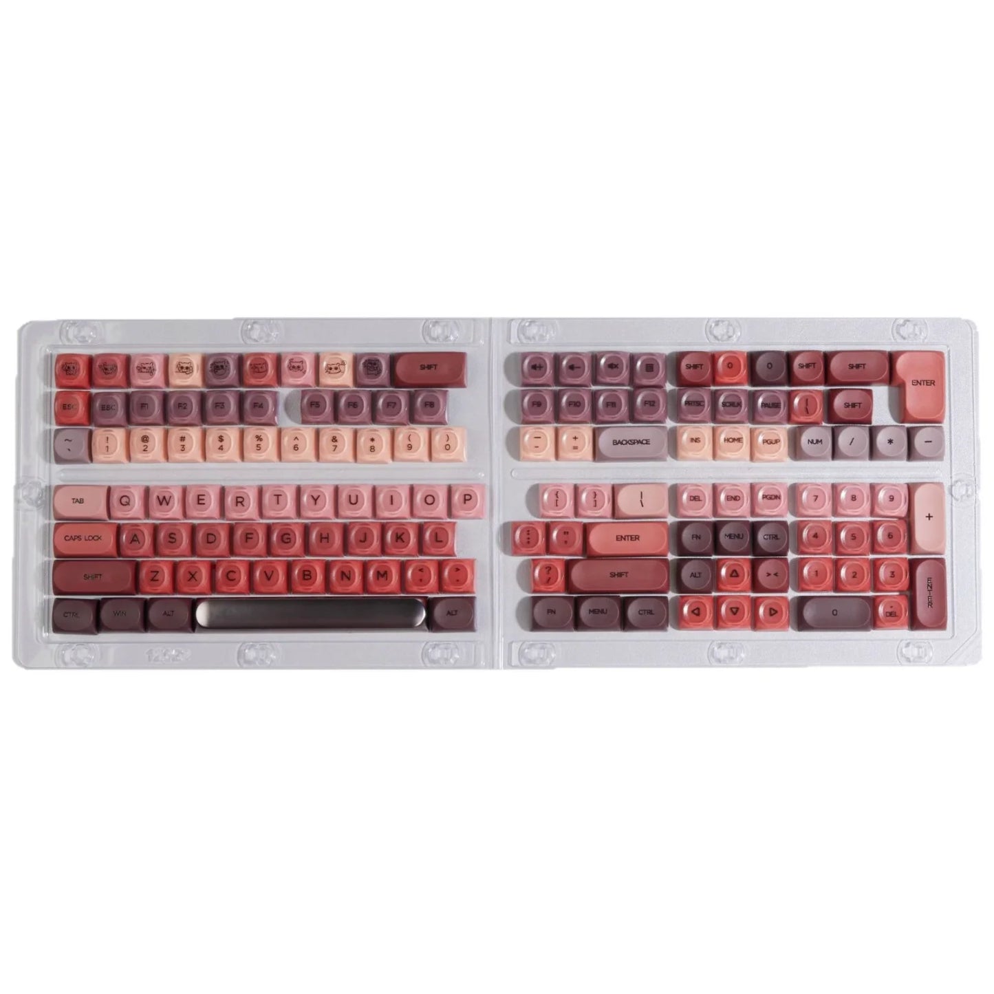 HOA Two-color Semi Matte Lipstick Keycap Kit with 130 Keycaps Compatible with 61/75/87/104/108 Mechanical Keyboards