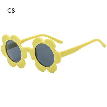 New Trendy Sunflower Sunglasses for Women Retro Round Flower Sun Glasses Fun Novel Disco/Festival/Party Shades for Adults