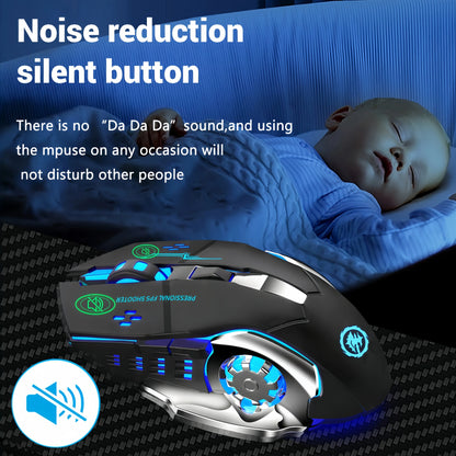 KEBIDUMEI Dual-Mode Bluetooth 5.2 -hiiri 2.4G langaton hiiri RGB-pelihiiri ladattava hiljainen hiiri 3600 DPI -hiiri kannettavalle tietokoneelle