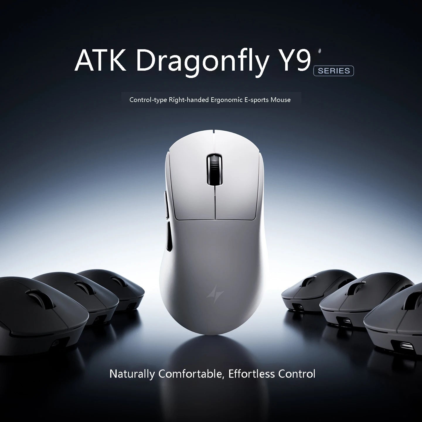 ATK Dragonfly Y9 Wireless Gaming Mouse PAW3950, 8KHz Ultra-Light Gaming Mouse with Nordic 54L15, High-Performance Wireless Mouse for FPS, Office & PC