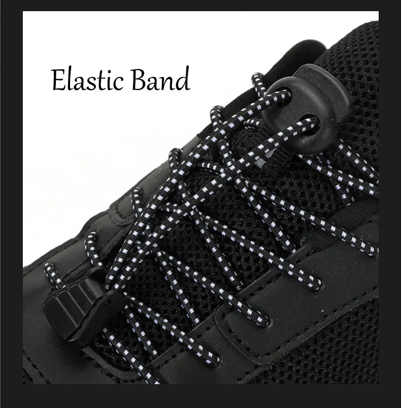 Zapatillas de senderismo para hombre, sin cordones, transpirables, para deportes al aire libre, escalada, trekking y running; antideslizantes, cómodas, calzado informal de jogging para hombre