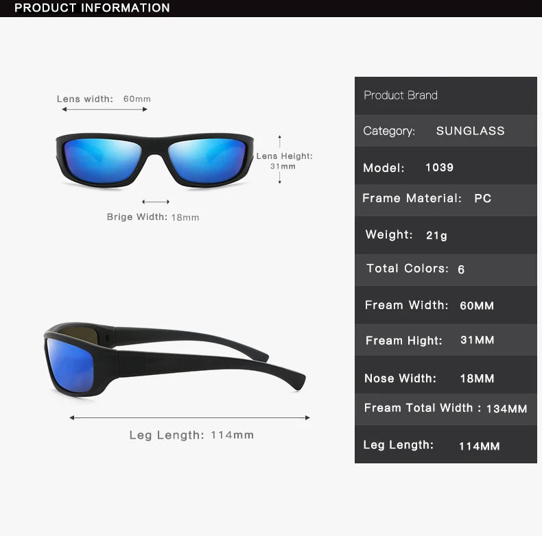2024 Fashion Polarization Cycling Sunglasses Retro Sport Fishing Glasses Men Women Lightweight Driving Cycling Running UV400