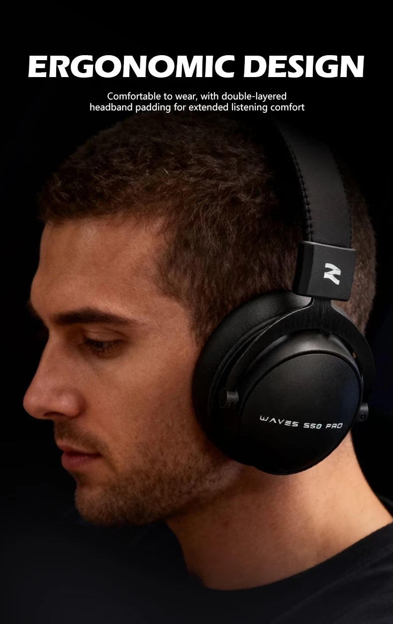 Auriculares de estudio TALOMEN W550x – Auriculares profesionales de monitorización para DJ, circumaurales y con cable, con transductores de 50mm y cable desmontable
