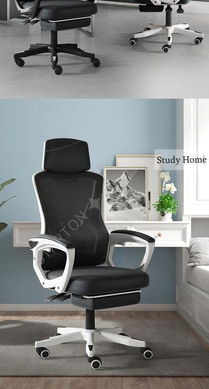 High Density Sponge Mesh Office  New Design Home Office Furniture Comfortable  Chair with Footrest