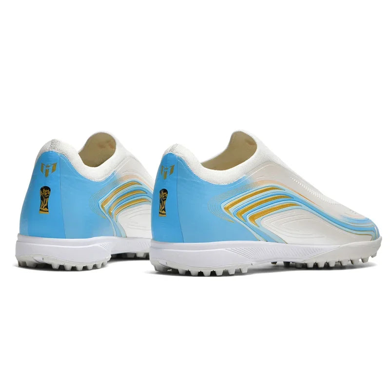 Chaussures de football pour hommes de haute qualité, sans lacets, à enfiler, crampons de football antidérapants pour terrain synthétique TF/FG, chaussures d'entraînement, Chuteira Campo F50