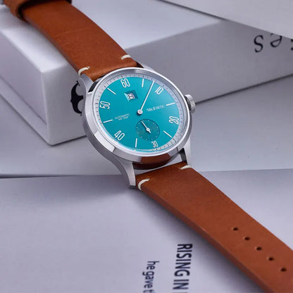 Milifortic 38MM Minimalist Jumping Hour Auto Watch Man R088 Sapphire Crystal 10ATM Vintage Stainless Steel Mechanical Watches