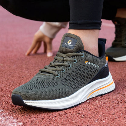 Baasploa Scarpe da running uomo nuove in mesh traspirante, sneakers sportive taglie forti 41-48, scarpe casual classiche da uomo antiscivolo per outdoor, comfort elevate