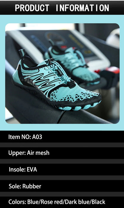 EOCENE men and women barefoot outdoor sports aqua shoes, quick-dry beach swimming fitness wading hiking cycling water sneakers