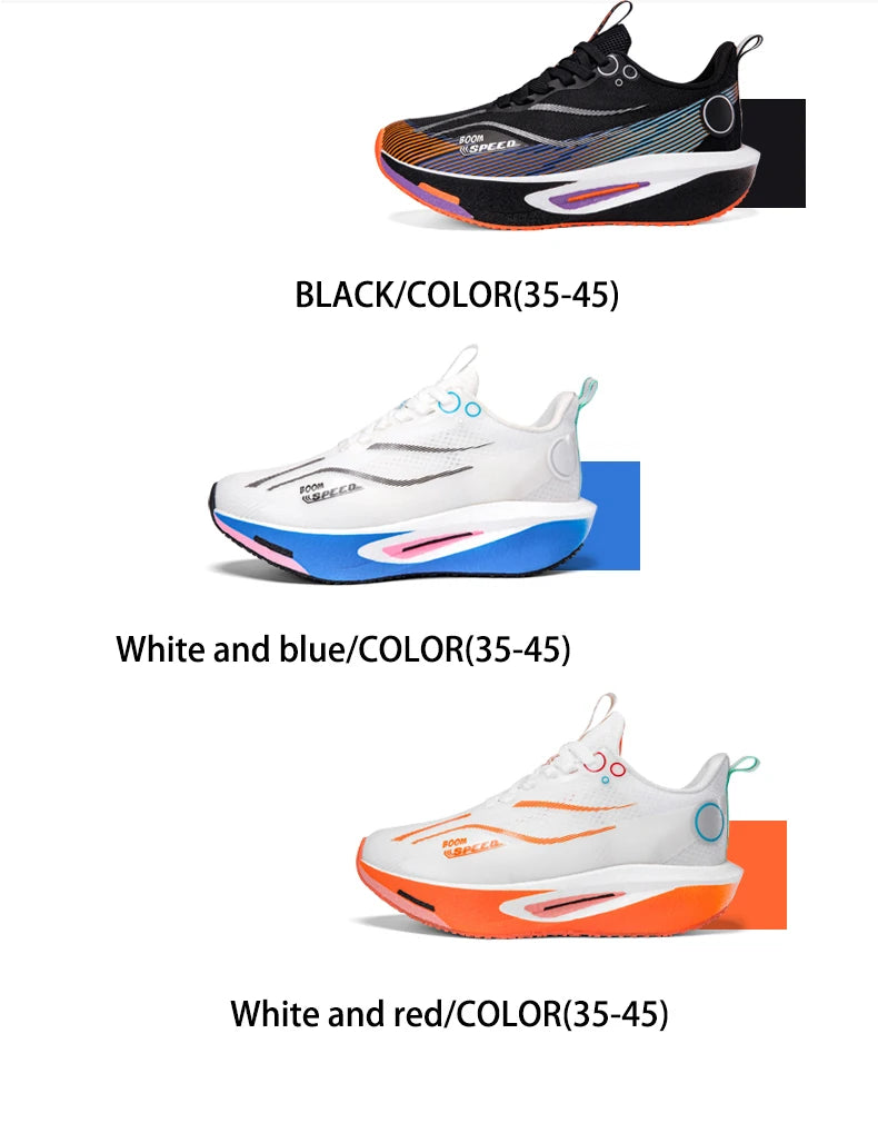 Scarpe da running con piastra in carbonio uomo donna, sneakers professionali da maratona e gara, traspiranti e leggere, per corsa su strada e allenamento
