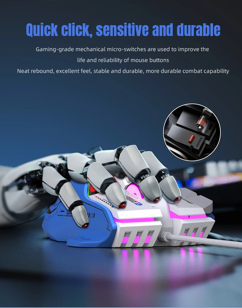 Mouse gaming cablato programmabile di fascia alta 12800dpi 12 tasti RGB per Windows IOS Home Office Laptop PC