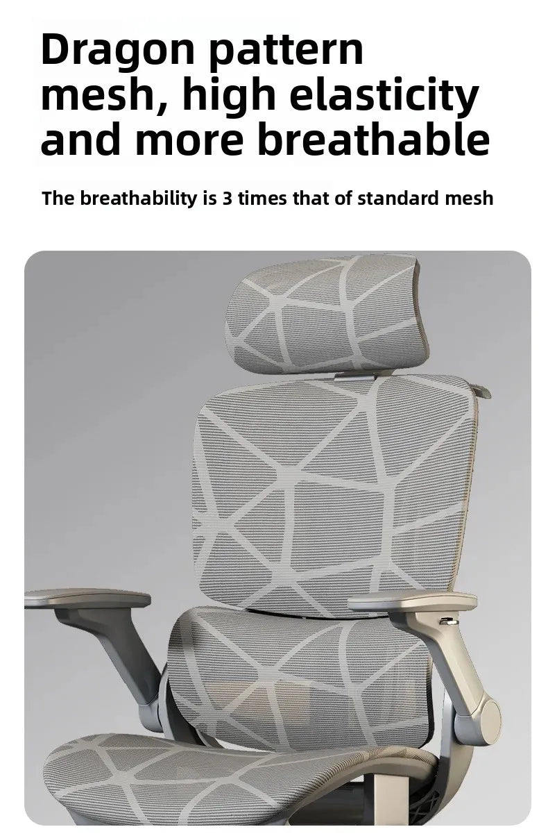 Sedia da ufficio e gaming ergonomica Air Titan Full Mesh per computer, con supporto lombare a tre zone e design ad alta ventilazione per scrivania da studente