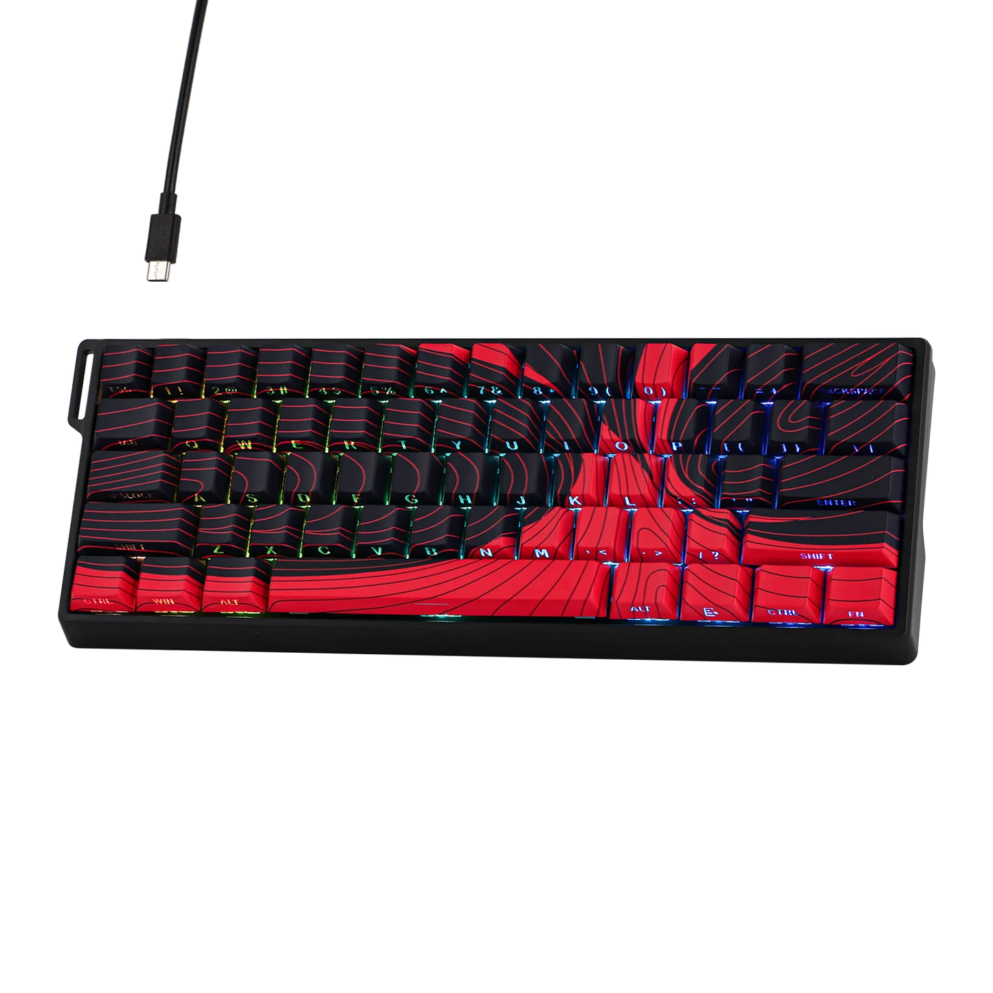 Teclado mecánico con cable AULA WIN60 HE/WIN60 HE MAX 60% con estructura tray-mount hot-swap e interruptores magnéticos Hall Effect