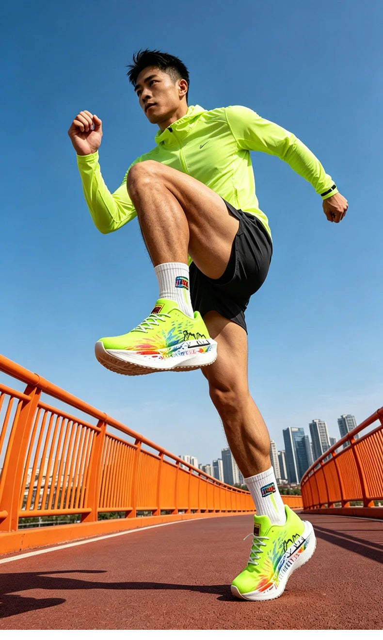Scarpe da running 2026 con nuovo motivo Eagle, piastra in carbonio, scarpe sportive da maratona ultraleggere, traspiranti e ammortizzate per allenamento di corsa