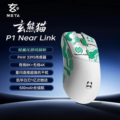 Ratón inalámbrico Metaphyuni Metapanda P1 Pro Max PAW3395L de baja latencia, ligero, para e-sports y gaming, ergonómico, regalo para PC gamer