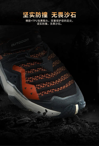 RAX Outdoor Breathable Hiking Shoes Men Lightweight Walking Trekking Wading Shoes Sport Sneakers Men Outdoor Sneakers Male