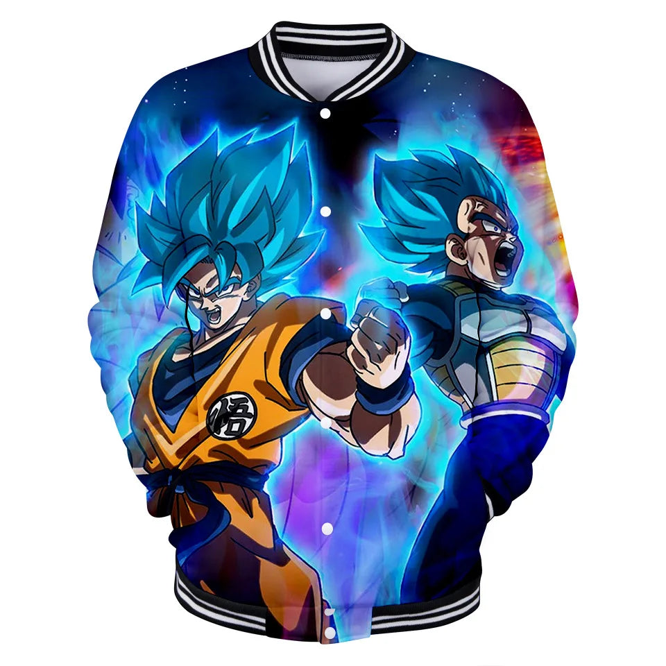 Dragon Ball Goku Kid Men Zipper Hoodie Cartoon Japan Style Anime Women Sweatshirt 2025 New Fashion Children Jackets Coat
